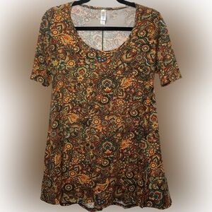 LulaRoe XXS Top Retro pattern Preloved